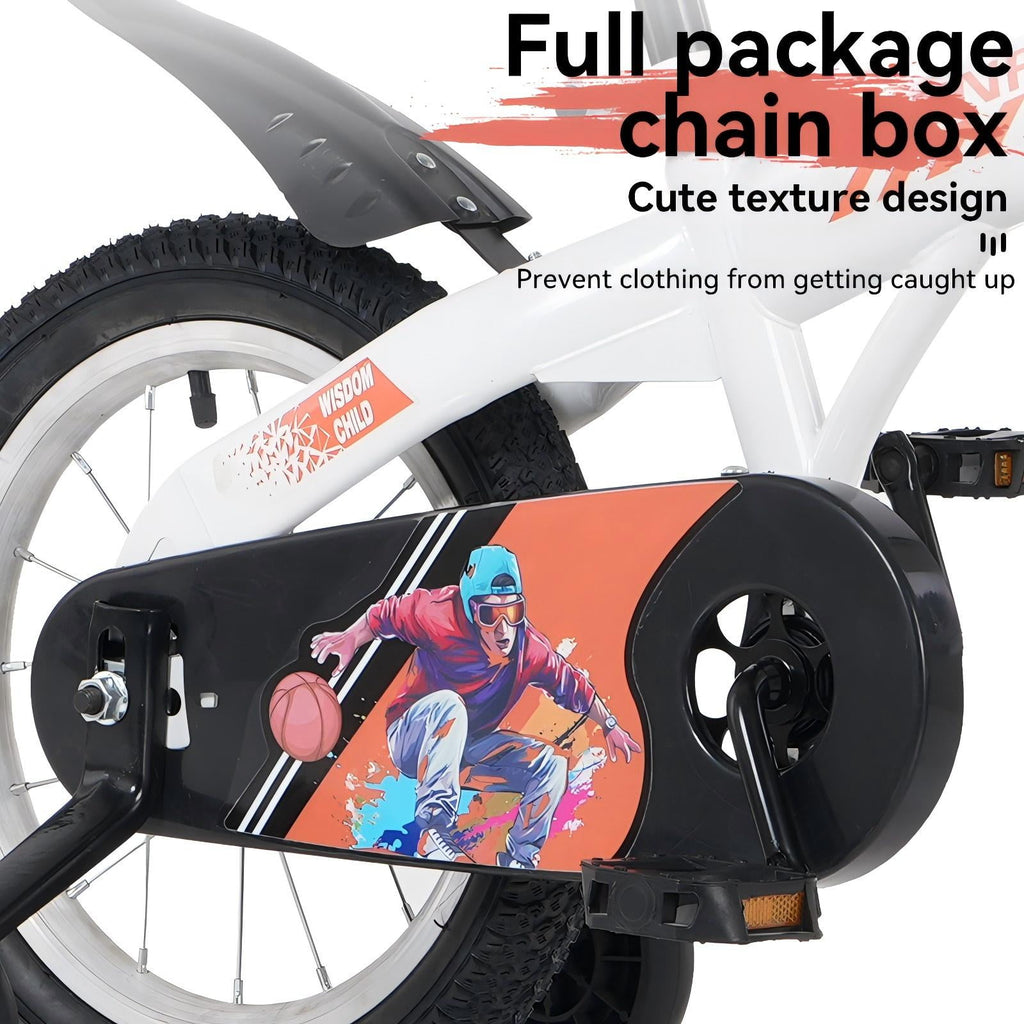 Aukfa 18-Inch Kids Bike for Boys & Girls Ages 5-10,Balance Bikewith Training Wheels, Coaster Brake & Front V-Brake,Pink