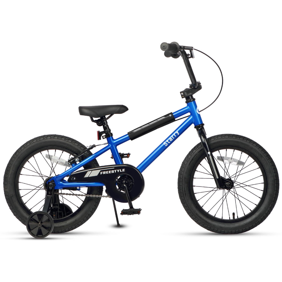 Glerc 14 Inch Little Kids Bike BMX Style Bicycle with Training Wheels Coaster Brake for 3 4 5 Years Old Boys Girls, Blue