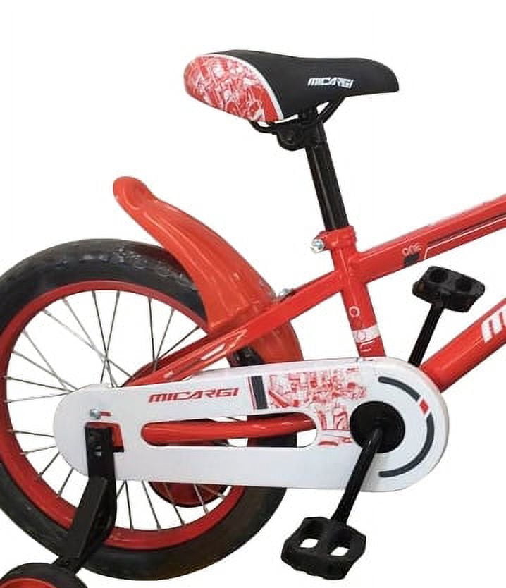 USToyOutlet 16" BMX Steel Frame Coaster Brake Bicycle One Piece Crank w/ Baskets & Fenders, Rims-Red Kid's Bike - Blue