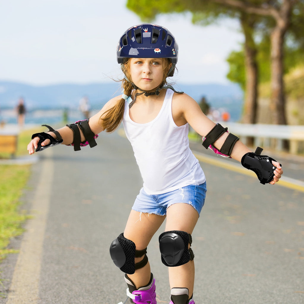 KORIMEFA Kids Bike Helmet Toddler Bicycles Helmets, Multi-Sport Protective Gear Set for 3-5-8-14 Years Boys Girls with Knee Elbow Pads Wrist Guards for Cycling,Skateboarding,Skating Scooter