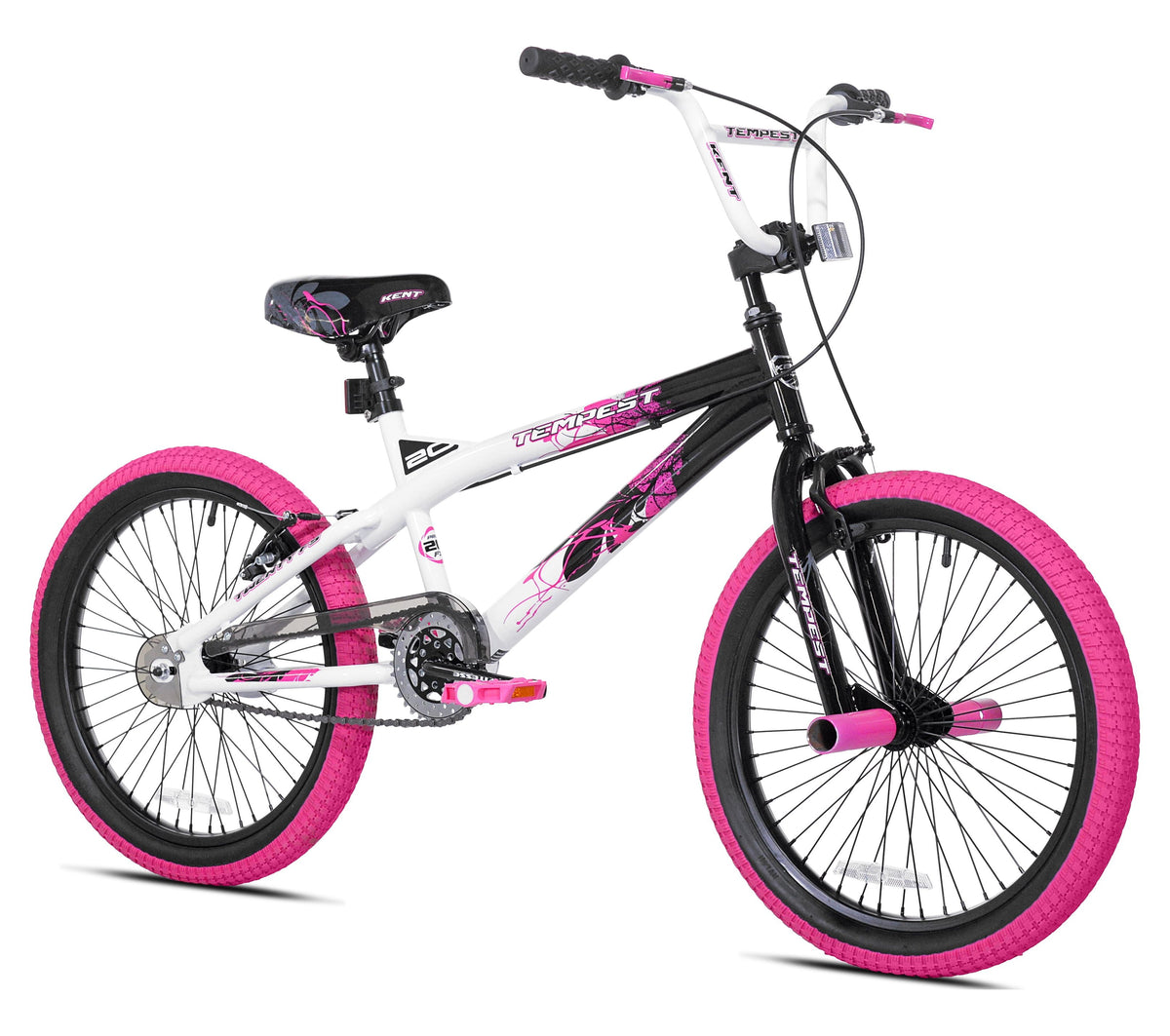 20" Kent Tempest BMX Bicycle, Fits Riders 4'2" - 5', Black/Aqua, Child, Unisex
