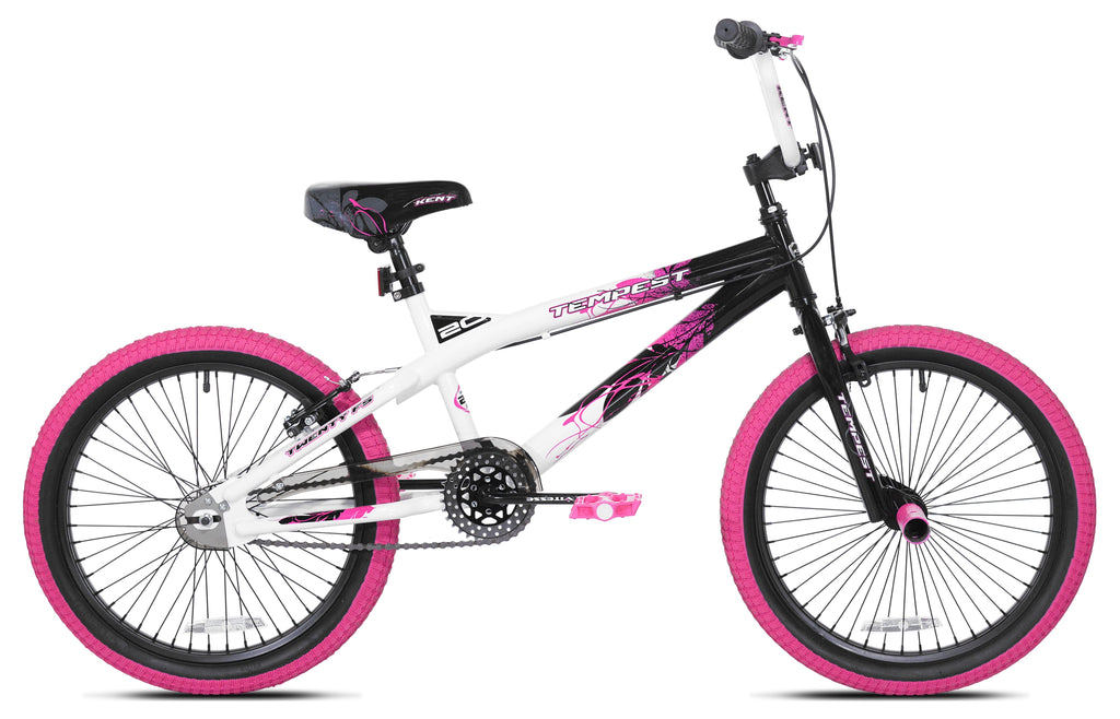 20" Kent Tempest BMX Bicycle, Fits Riders 4'2" - 5', Black/Aqua, Child, Unisex