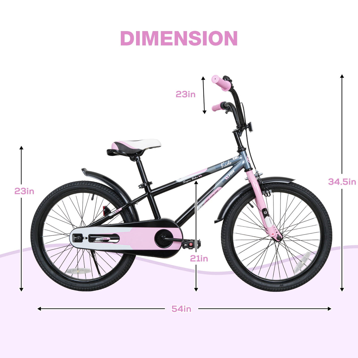 Hykolity Kids Bike, 16 Inch Children Bicycle for Boys & Girls Ages 4-6 Years Old, Rider Height 38-48 Inch, Sport Bike BMX Freestyle Handlebar Black Green