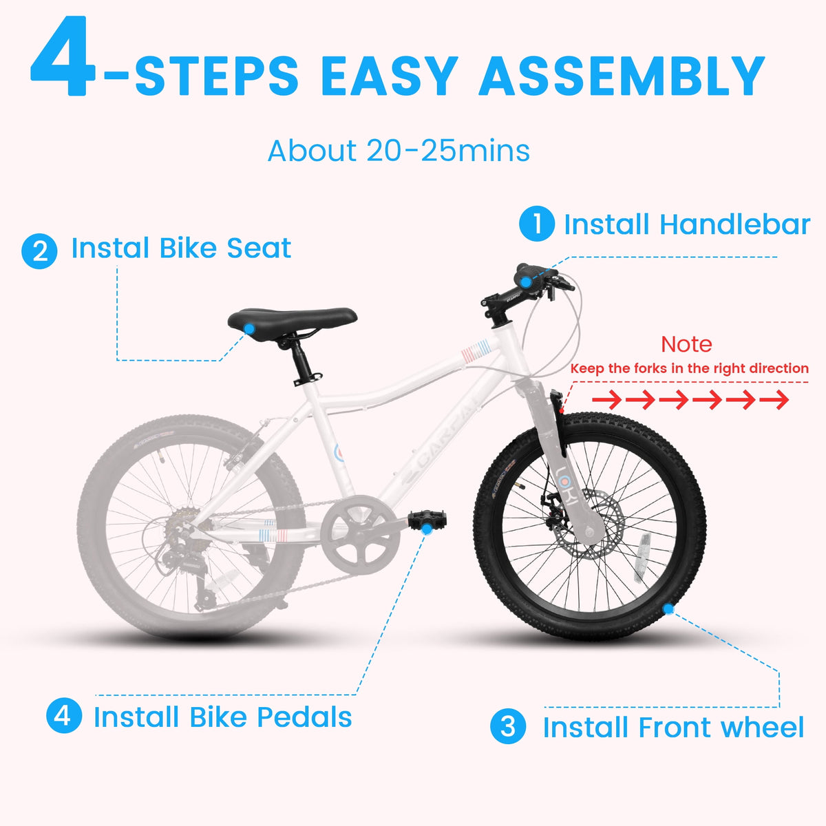 Ecarpat Kids' Bicycles 20 inch Kids Mountain Bike for Ages 8-12
