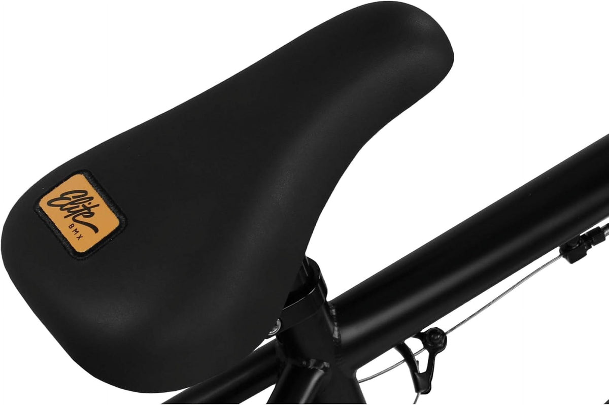 Elite BMX Bicycle 20” Freestyle Bike - Stealth Black Ideal for Ages 7 to 18 Years