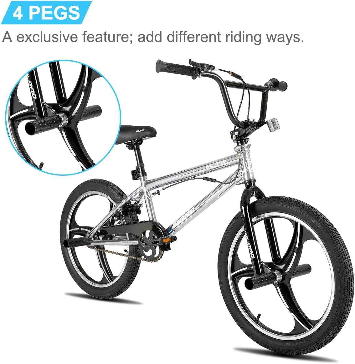 Hiland 20 Inch Boys' or Girls' BMX Bike, Kids' Bicycle