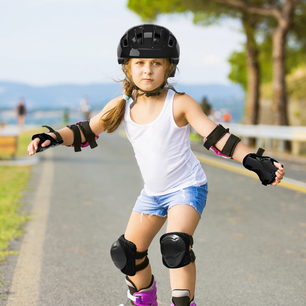 KORIMEFA Kids Bike Helmet Toddler Bicycles Helmets, Multi-Sport Protective Gear Set for 3-5-8-14 Years Boys Girls with Knee Elbow Pads Wrist Guards for Cycling,Skateboarding,Skating Scooter