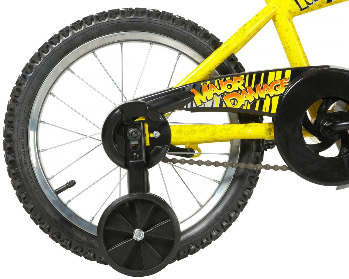 Dynacraft Magna Major Damage Kids 16" Bike with Removable Training Wheels