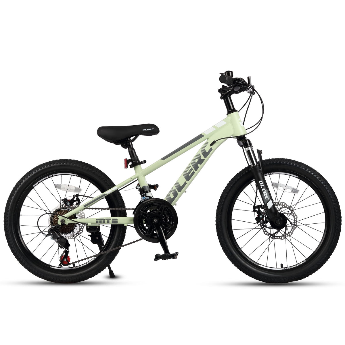 Glerc Skyline 24 Inch Kids Mountain Bike for Boys Girls 10 11 12 13 14 Years Old, 21-Speed Kid Bicycle with Front Suspension & Dual Disc Brakes & Rugged Frame, Black