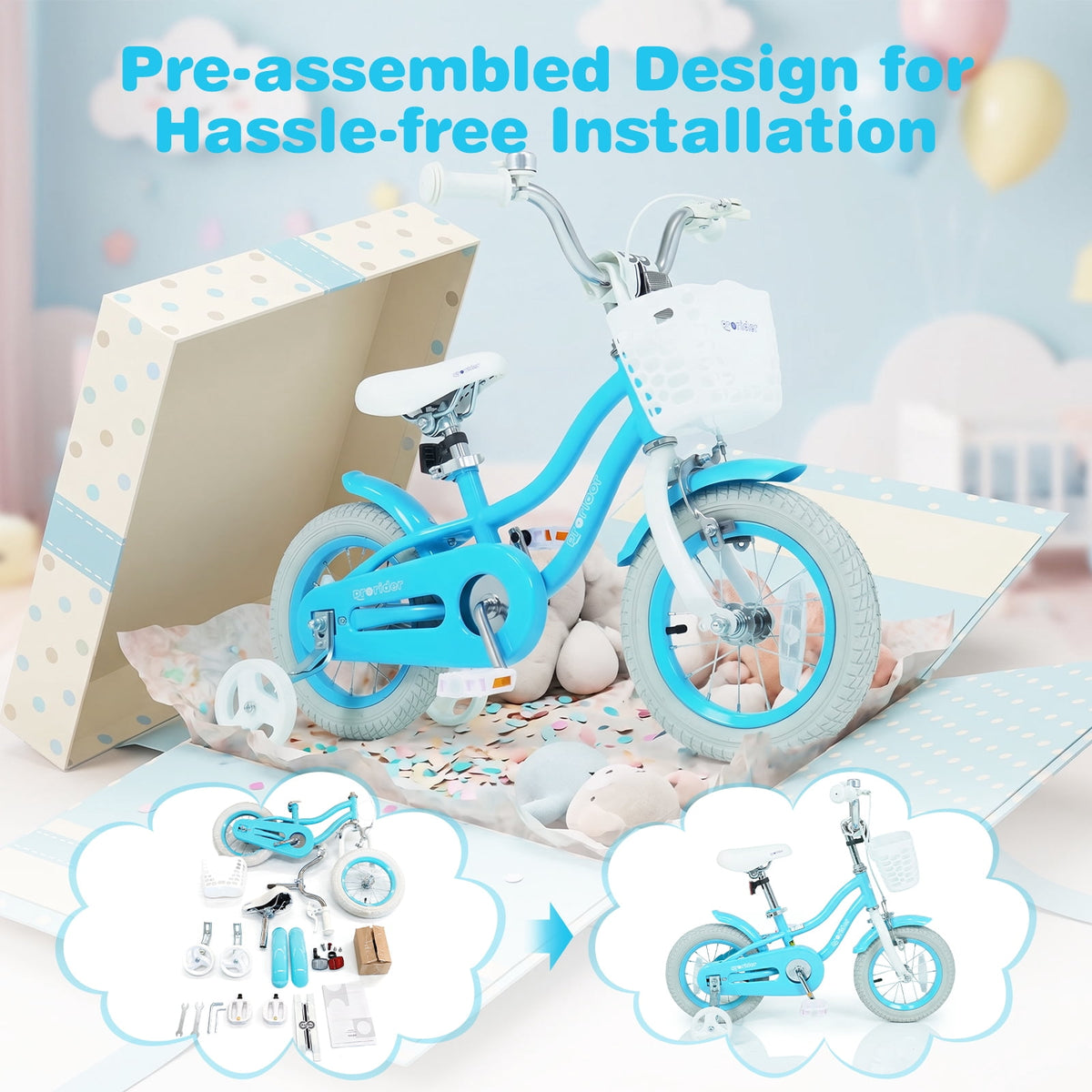 Costway 18'' Kids Bike Toddler Bicycle with Training Wheel Kickstand for 4-8 Years Old Pink