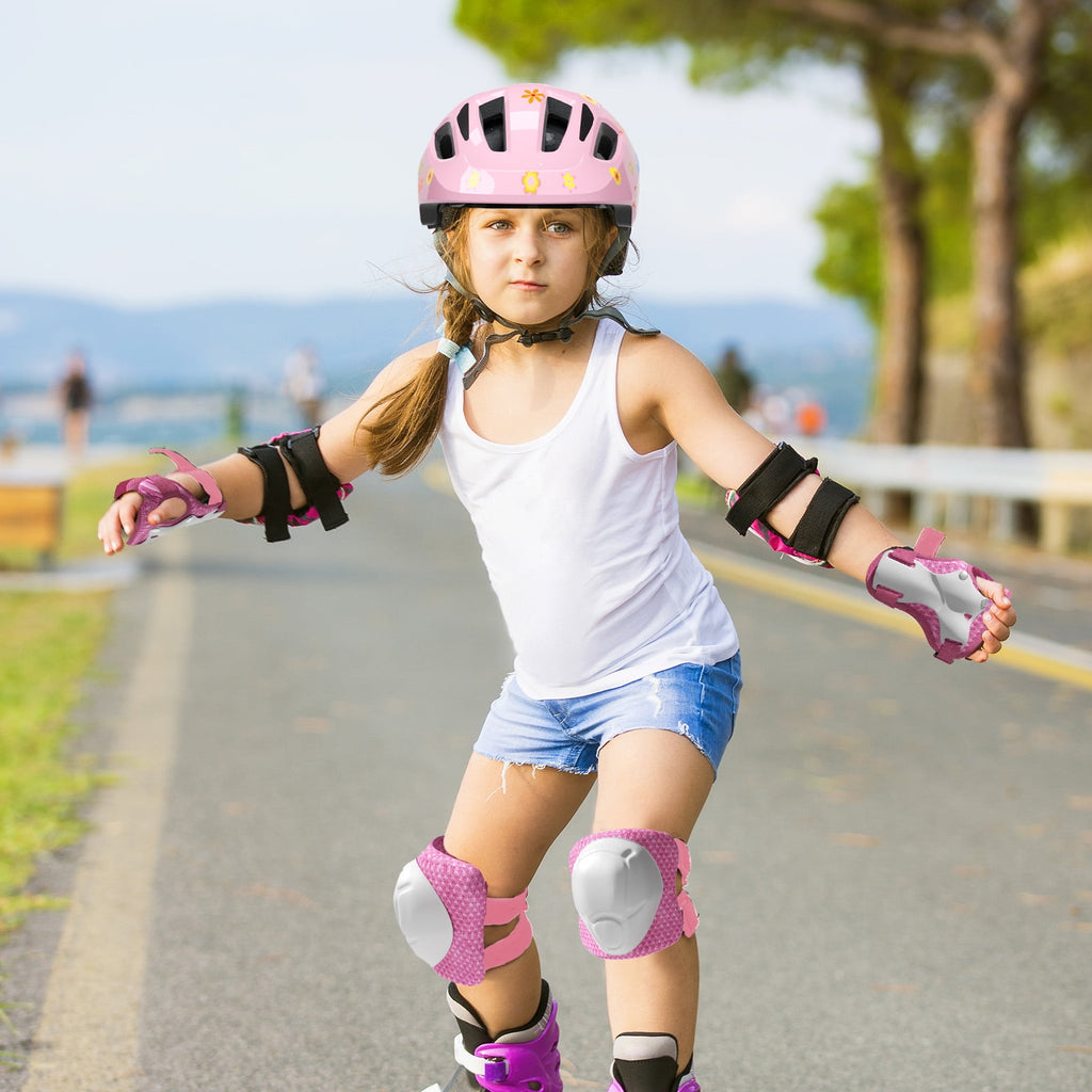 KORIMEFA Kids Bike Helmet Toddler Bicycles Helmets, Multi-Sport Protective Gear Set for 3-5-8-14 Years Boys Girls with Knee Elbow Pads Wrist Guards for Cycling,Skateboarding,Skating Scooter