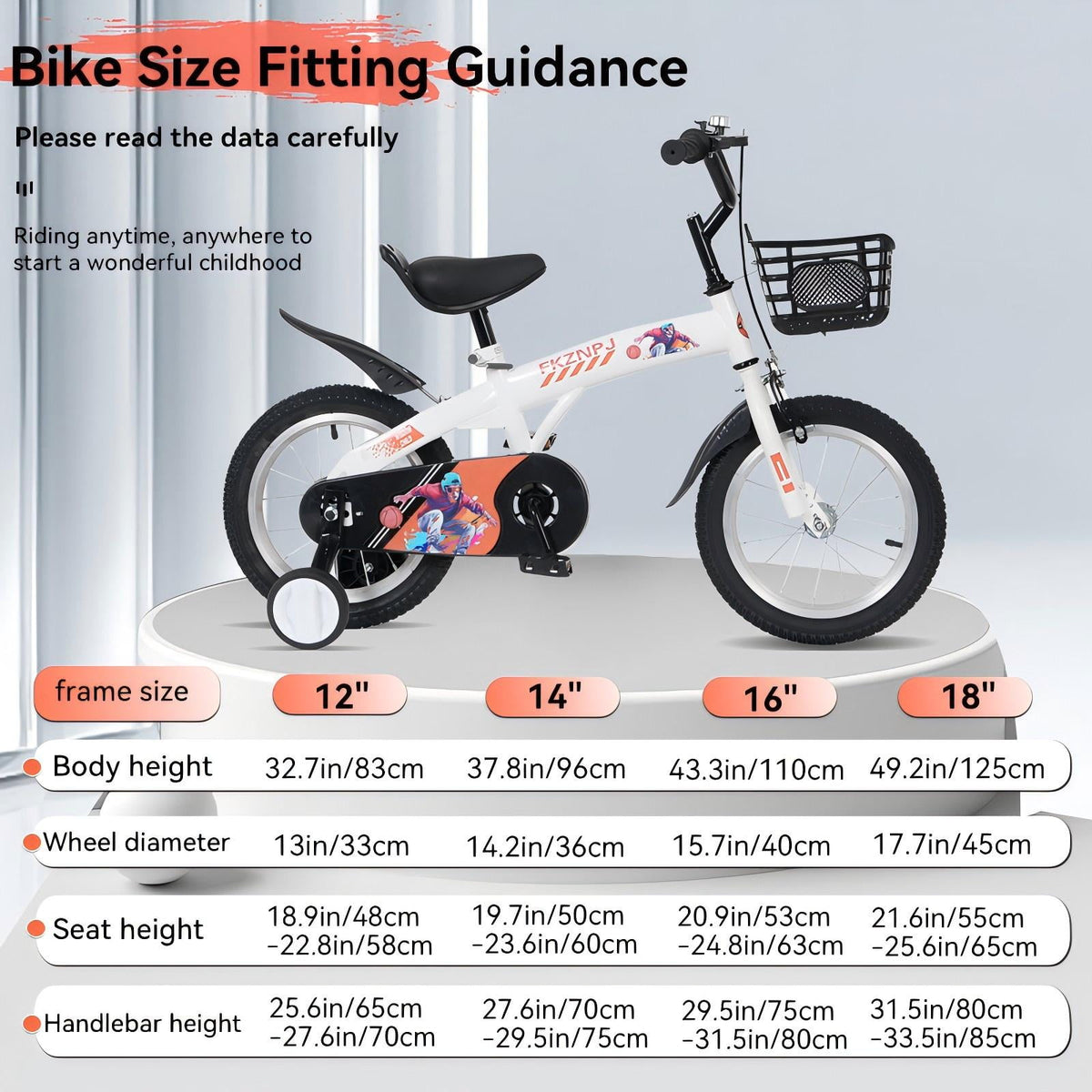 Aukfa 18-Inch Kids Bike for Boys & Girls Ages 5-10,Balance Bikewith Training Wheels, Coaster Brake & Front V-Brake,Pink
