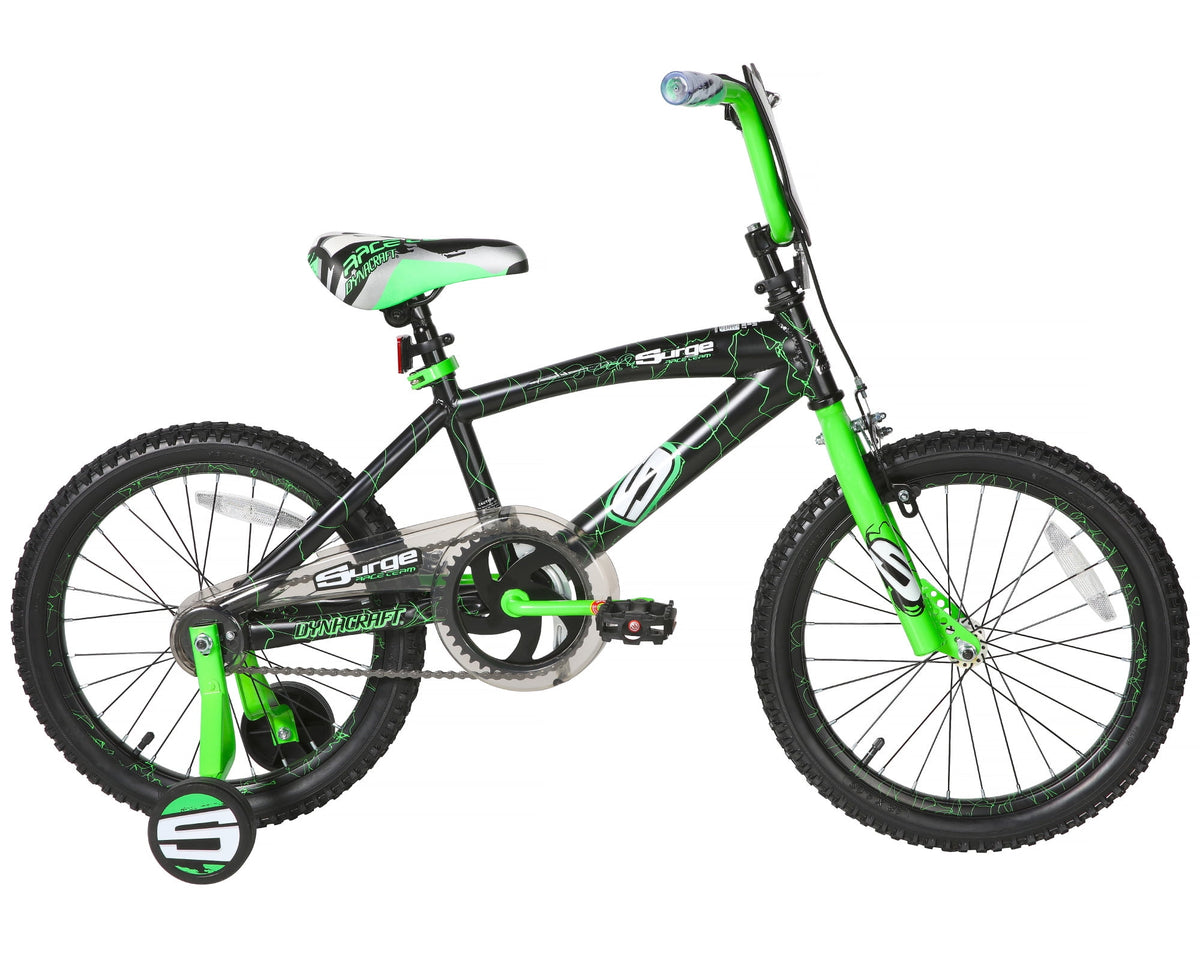 Dynacraft Surge Boys 18" BMX Bike, For Kids Age 6-9 Years, Green