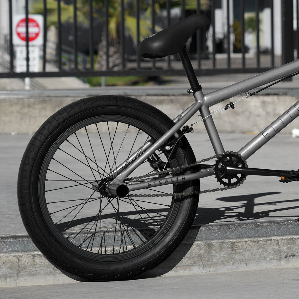 Elite BMX Bicycle 20” Freestyle Bike - Stealth Black Ideal for Ages 7 to 18 Years