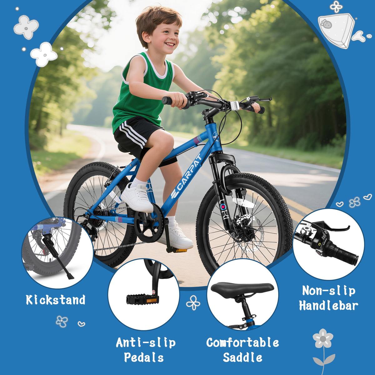 Ecarpat Kids' Bicycles 20 inch Kids Mountain Bike for Ages 8-12
