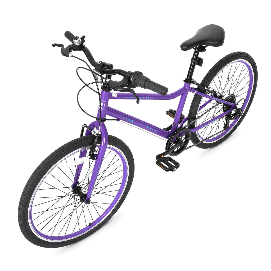 Hykolity 20-in Kid Mountain Bike 7 Speed Bicycles for Kids Bikes MTB Children Ages 8-13 Tween Fits Riders 48-60 Adjustable Seat Dual Brake Outdoor Cycling, Pink