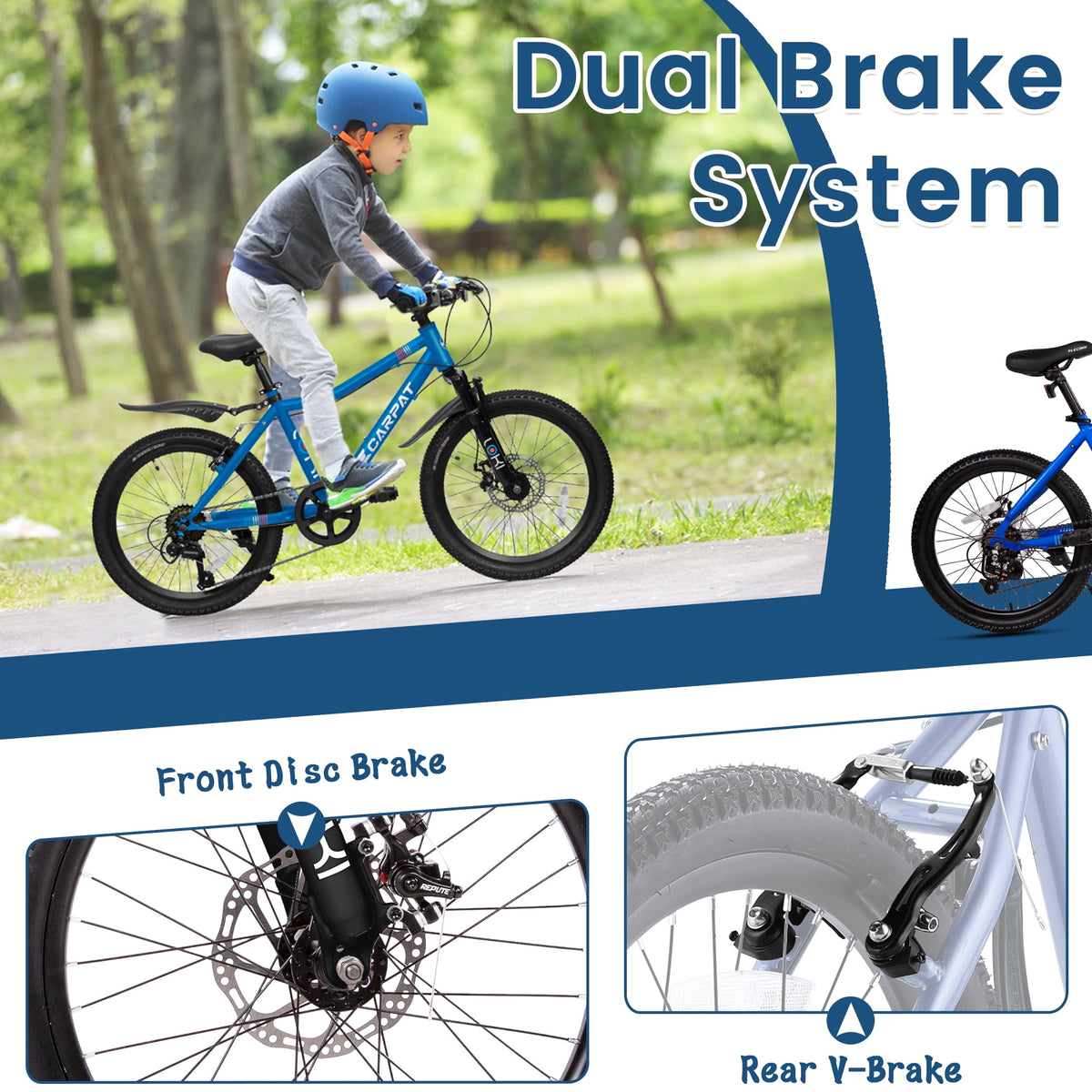 Ecarpat Kids' Bicycles 20 inch Kids Mountain Bike for Ages 8-12