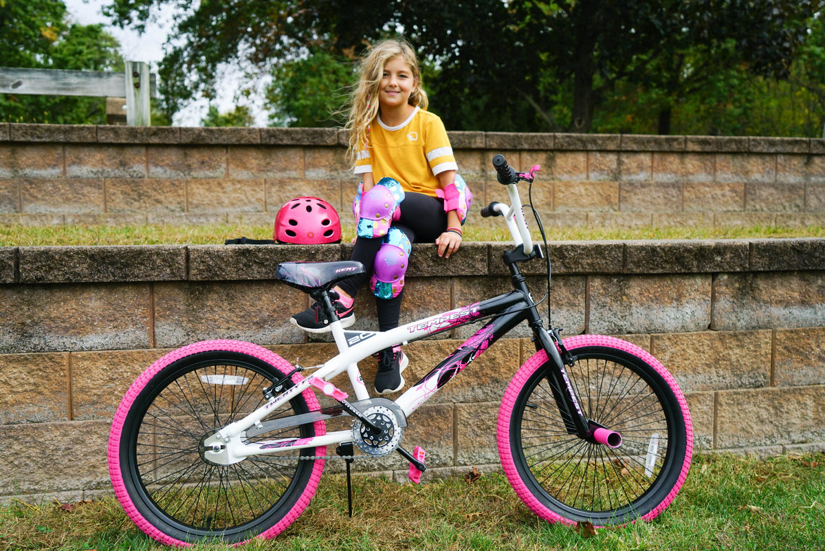20" Kent Tempest BMX Bicycle, Fits Riders 4'2" - 5', Black/Aqua, Child, Unisex