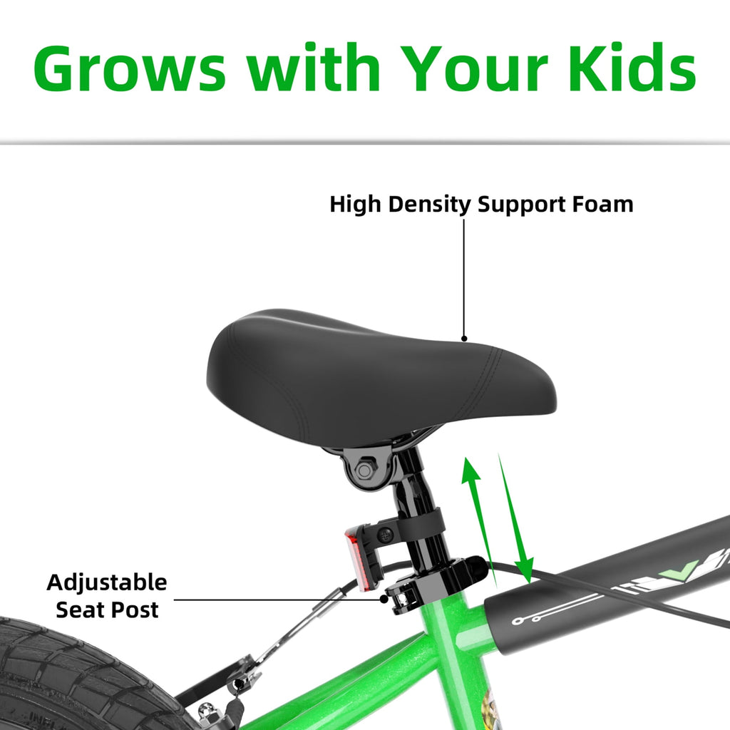 Korimefa Kids Bike, 14 inch Boys Bike BMX Style Bicycle with Training Wheels Coaster Brake for 4 5 6 7 Years Old Toddlers Boys , Blue