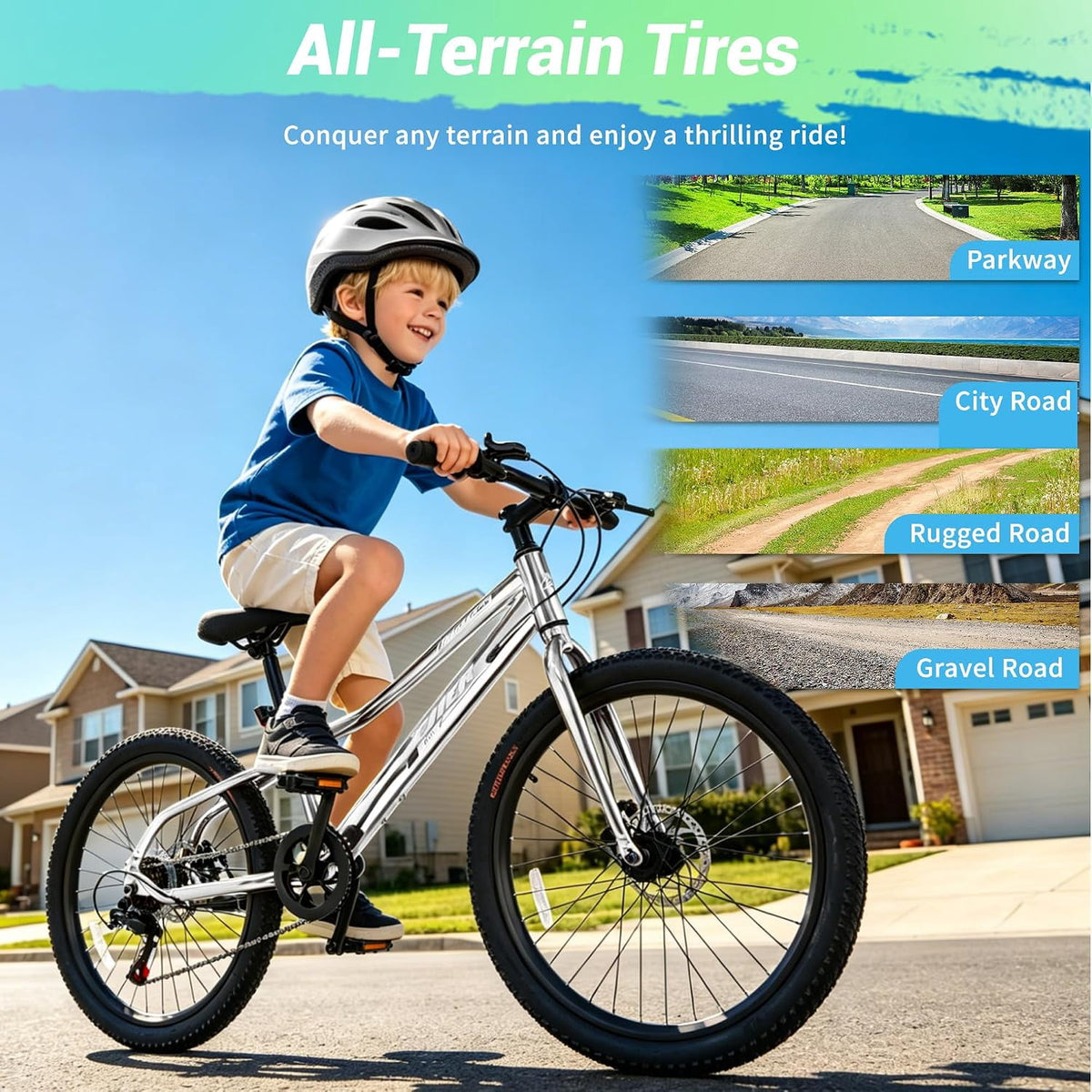 Akaber Kids Bike for Girls 6-11, 20 Inch Mountain Bike for Kids with High Carbon Steel, Dual Disc Brakes and Kickstand