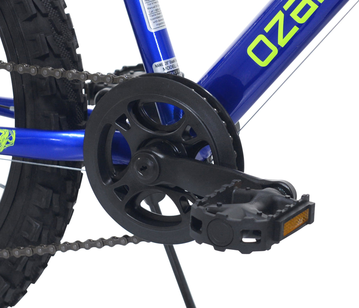 Ozark Trail 20 in Mountain Bicycle, 7-Speed, Small frame, Fits Riders 3 ft 11 in-4 ft 4 in, Child, Unisex, Blue