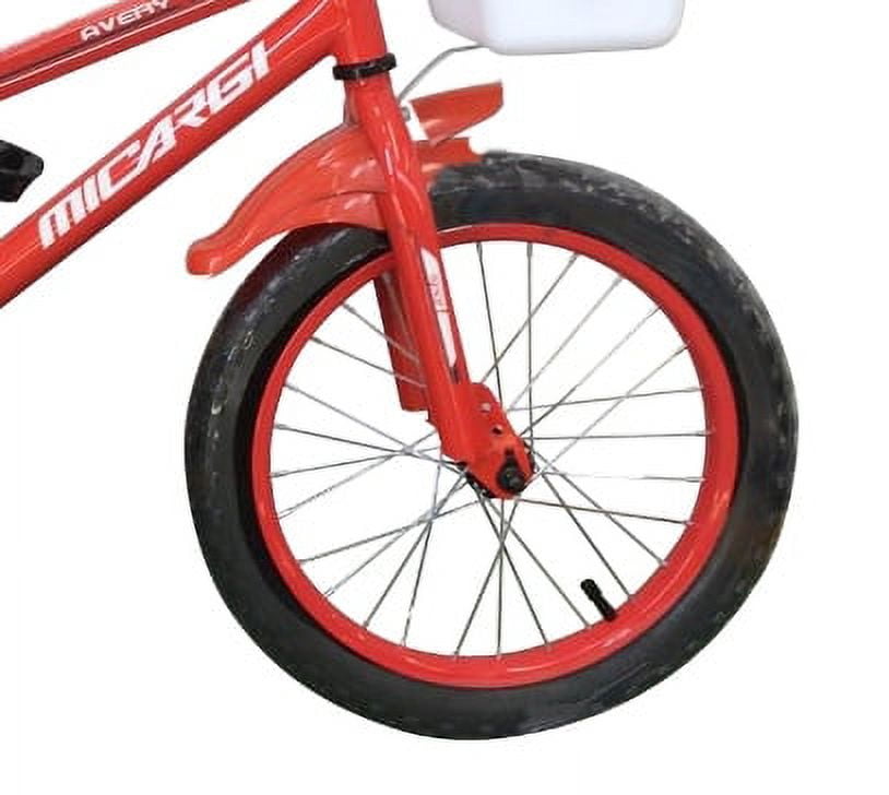 USToyOutlet 16" BMX Steel Frame Coaster Brake Bicycle One Piece Crank w/ Baskets & Fenders, Rims-Red Kid's Bike - Blue