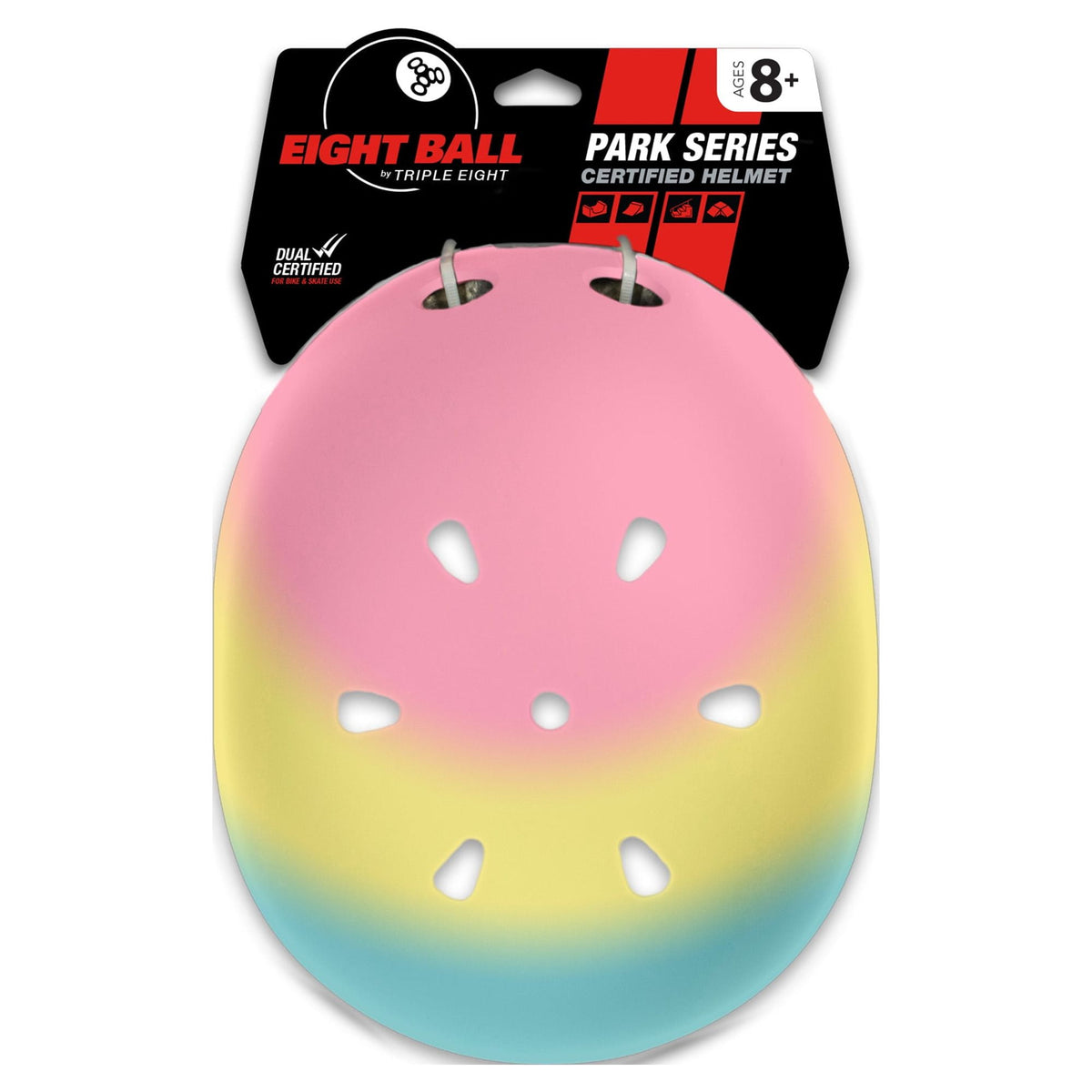 Eight Ball New Dual Certified Child Park Skateboarding and Bike Helmet, Youth 8+