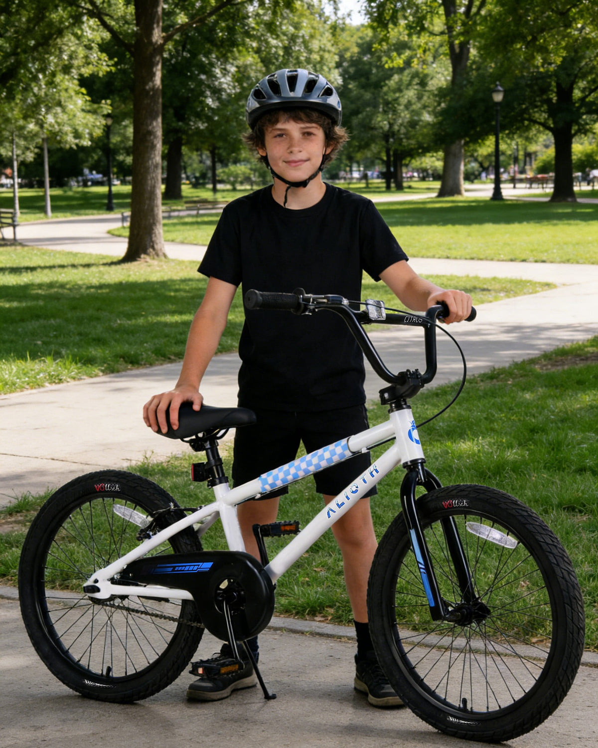 Vollsch BMX Style Kids Bike for 2-8 Years Old Boys Girls 16 Inches Toddlers Bicycle with Coaster Brake Training Wheels, Black