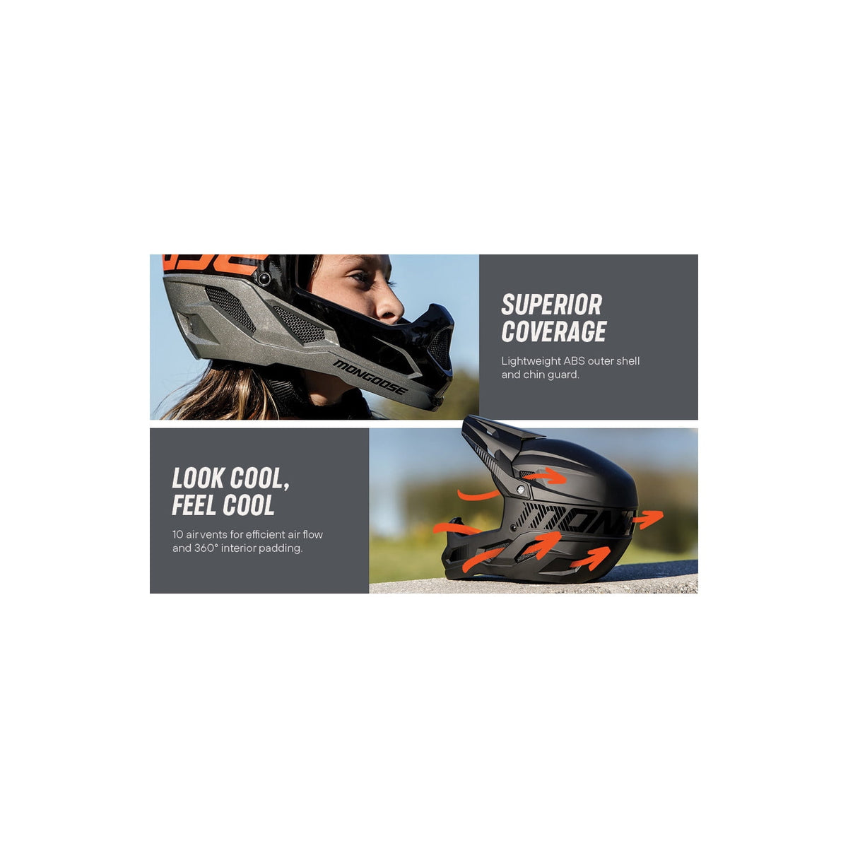 Mongoose Title Full Face Helmet, Extra Small, Matte Black