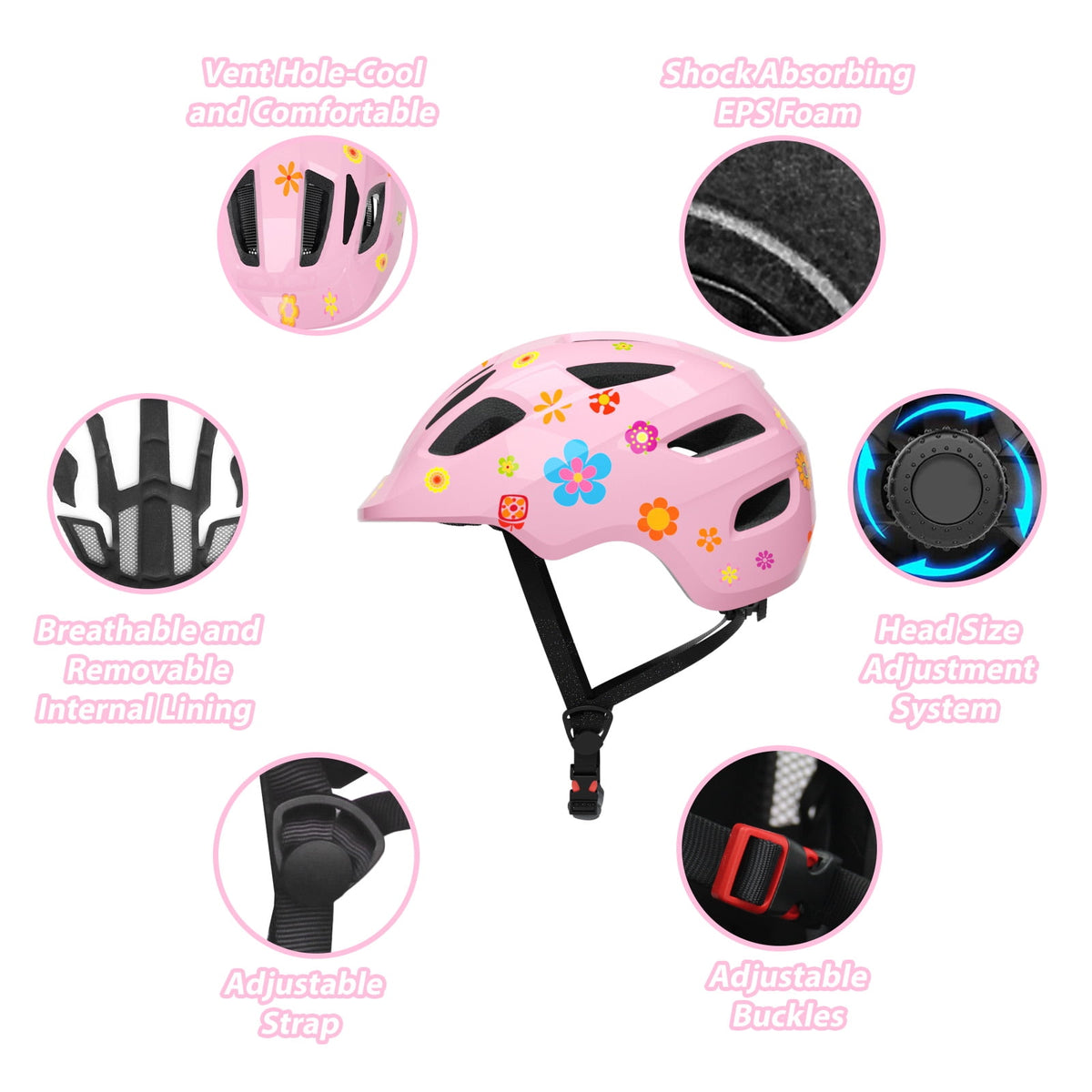 KORIMEFA Kids Bike Helmet Toddler Bicycles Helmets, Multi-Sport Protective Gear Set for 3-5-8-14 Years Boys Girls with Knee Elbow Pads Wrist Guards for Cycling,Skateboarding,Skating Scooter