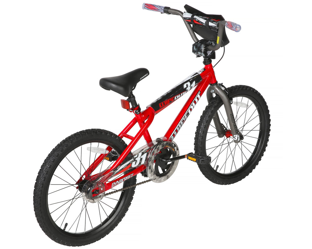 Dynacraft Wipeout Boys 20" BMX Bike, Red, For Kids Age 7-14 Years