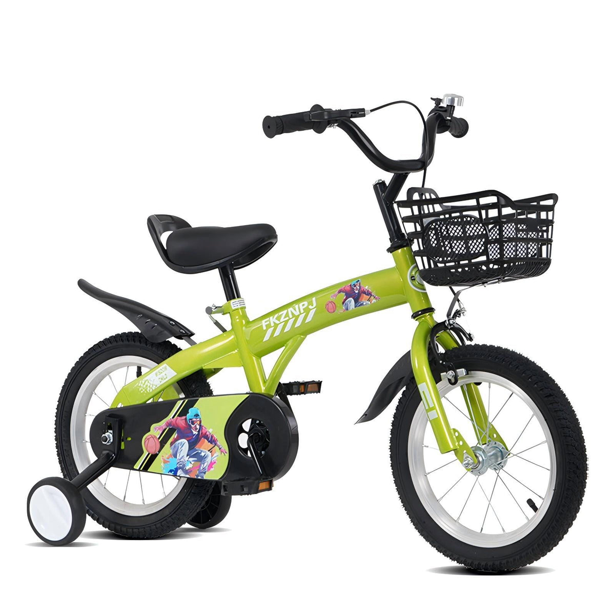 Aukfa 18-Inch Kids Bike for Boys & Girls Ages 5-10,Balance Bikewith Training Wheels, Coaster Brake & Front V-Brake,Pink