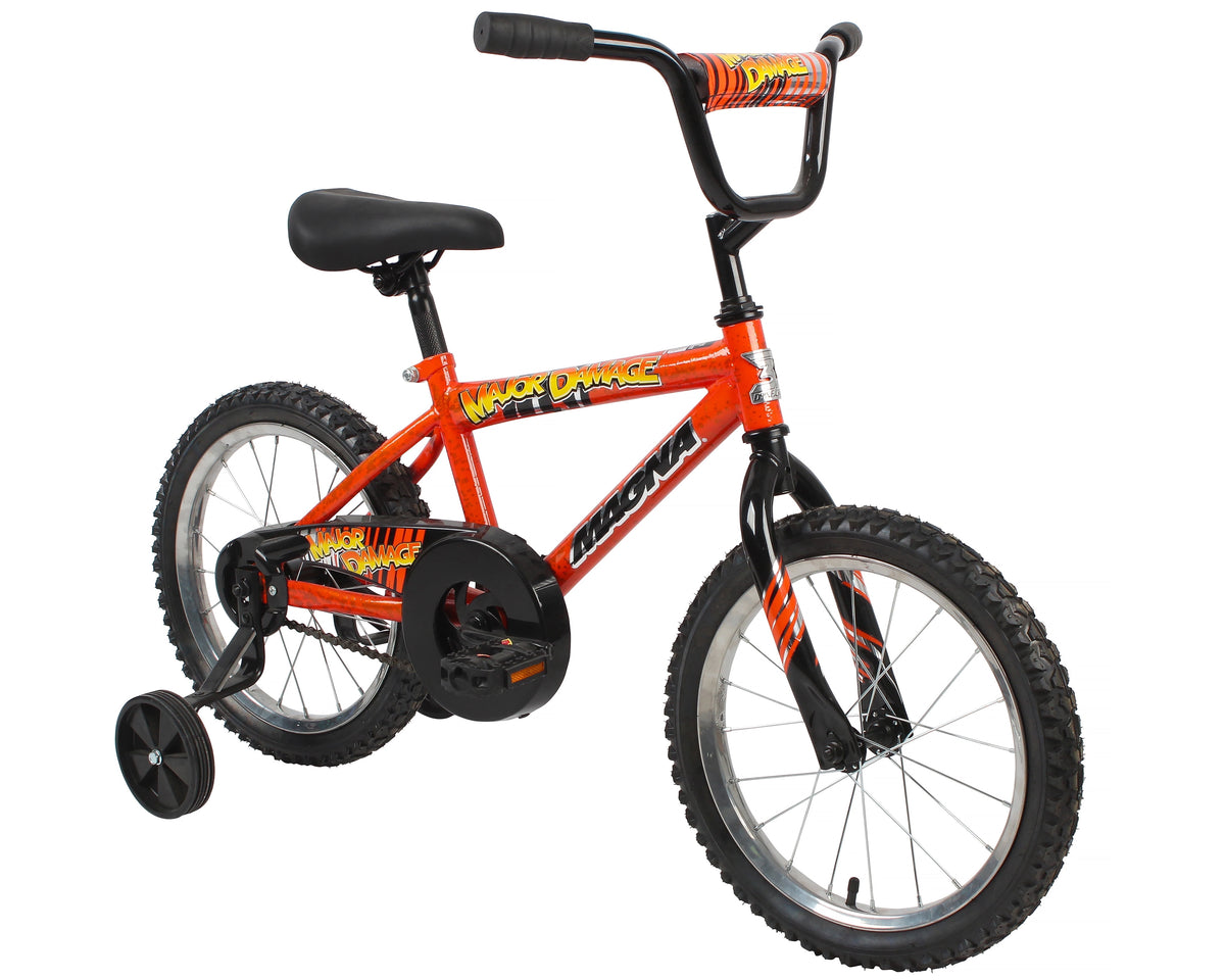 Dynacraft Magna Major Damage Kids 16" Bike with Removable Training Wheels