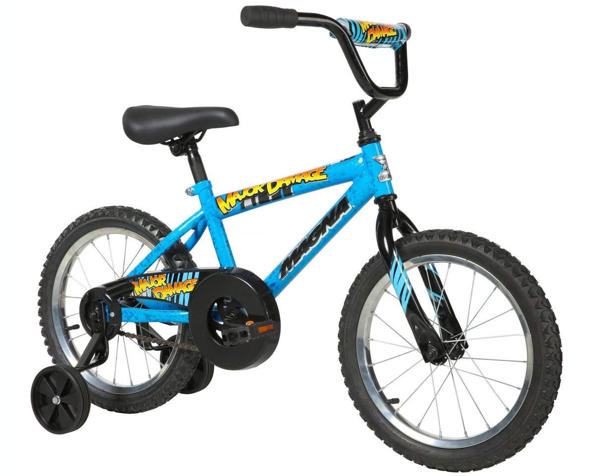 Dynacraft Magna Major Damage Kids 16" Bike with Removable Training Wheels