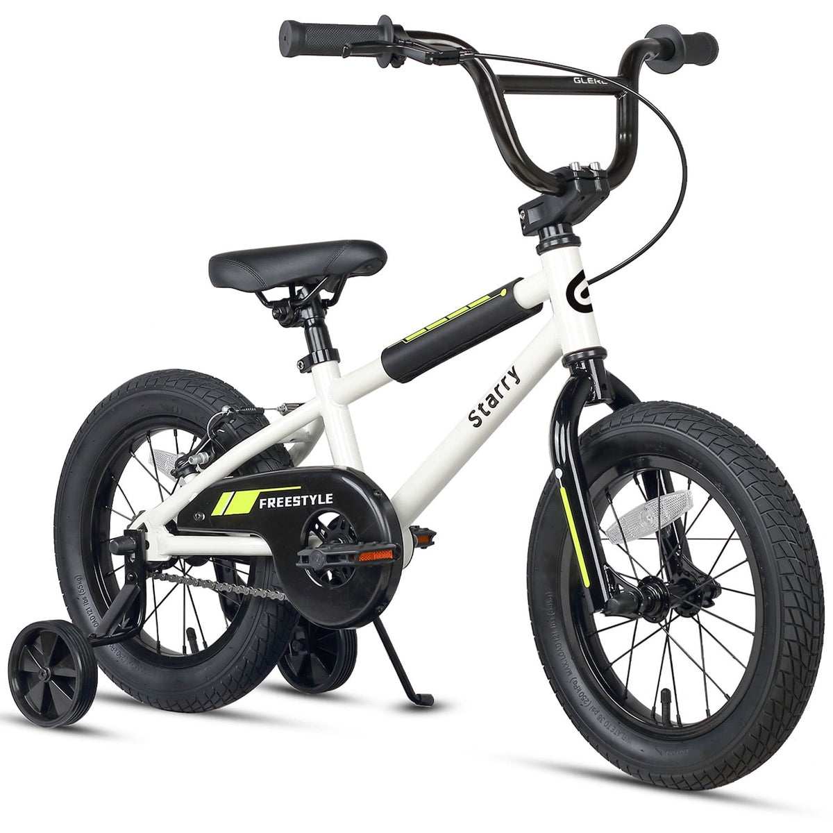 Glerc 14 Inch Little Kids Bike BMX Style Bicycle with Training Wheels Coaster Brake for 3 4 5 Years Old Boys Girls, Blue