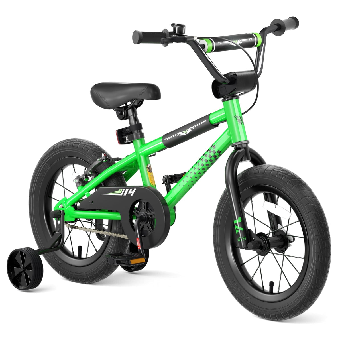 Korimefa Kids Bike, 14 inch Boys Bike BMX Style Bicycle with Training Wheels Coaster Brake for 4 5 6 7 Years Old Toddlers Boys , Blue
