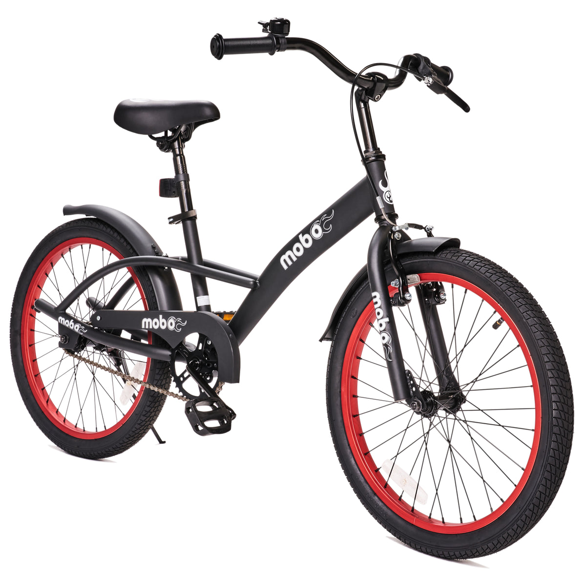 Mobo Malibu Kids Bike. 20-inch Bicycle for Boys and Girls, Ages 6-10 Years, Black
