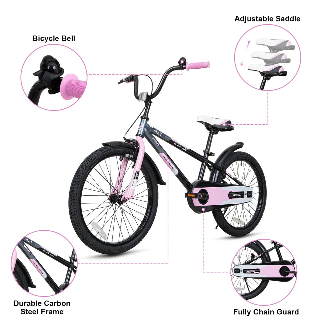 Hykolity Kids Bike, 16 Inch Children Bicycle for Boys & Girls Ages 4-6 Years Old, Rider Height 38-48 Inch, Sport Bike BMX Freestyle Handlebar Black Green
