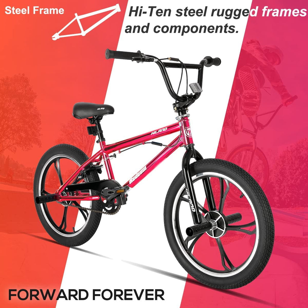 Hiland 20 Inch Boys' or Girls' BMX Bike, Kids' Bicycle