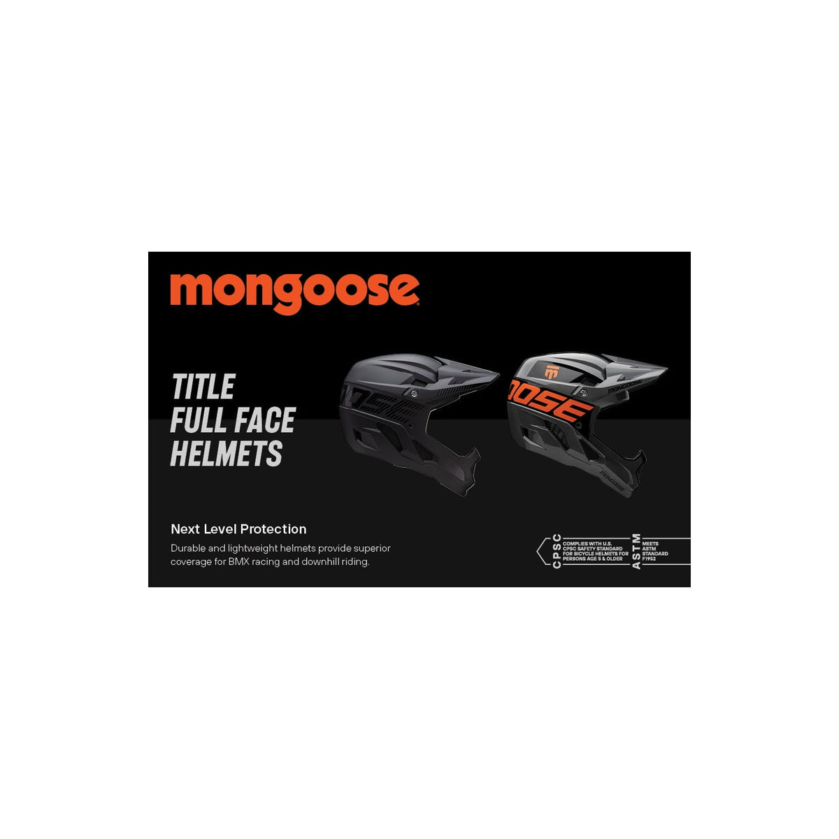 Mongoose Title Full Face Helmet, Extra Small, Matte Black