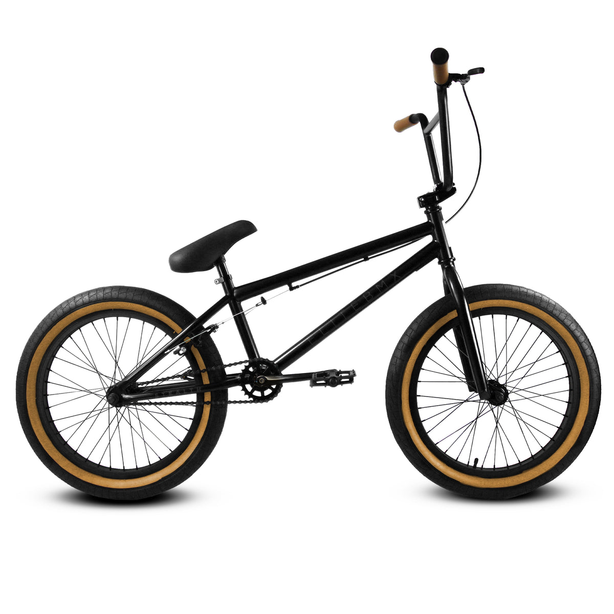 Elite BMX Bicycle 20” Freestyle Bike - Stealth Black Ideal for Ages 7 to 18 Years