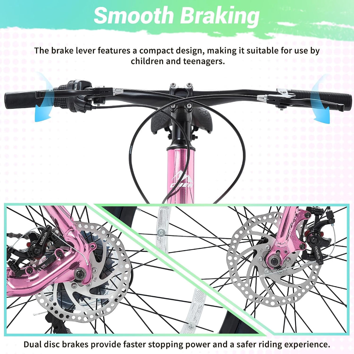 Akaber Kids Bike for Girls 6-11, 20 Inch Mountain Bike for Kids with High Carbon Steel, Dual Disc Brakes and Kickstand