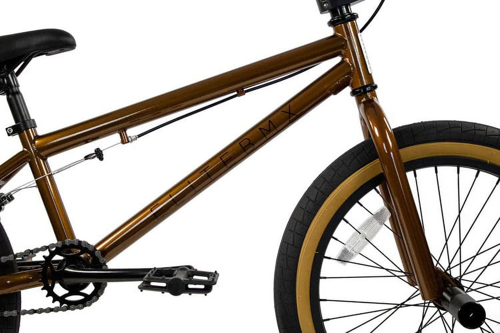 Elite BMX Bicycle 20” Freestyle Bike - Stealth Black Ideal for Ages 7 to 18 Years
