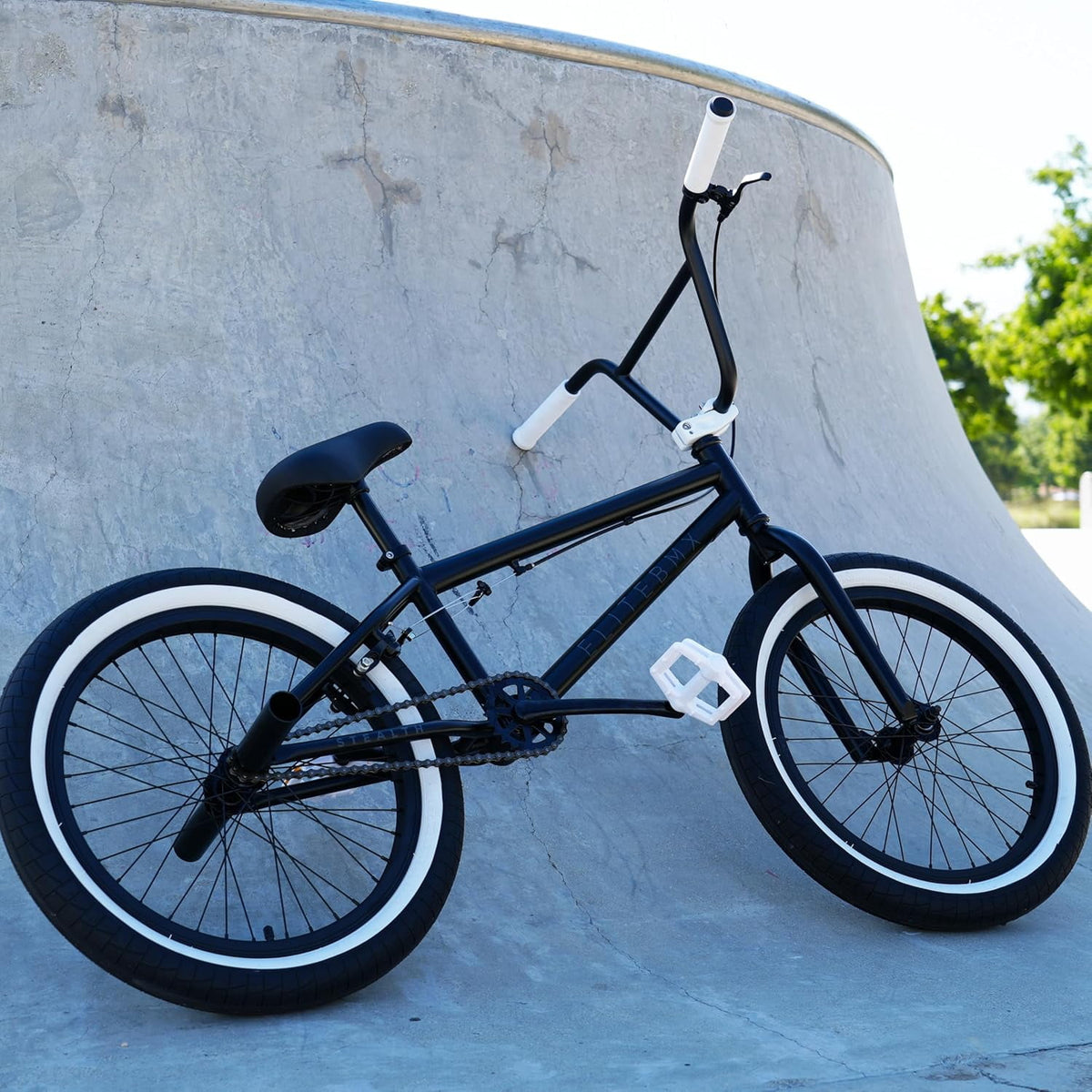 Elite BMX Bicycle 20” Freestyle Bike - Stealth Black Ideal for Ages 7 to 18 Years
