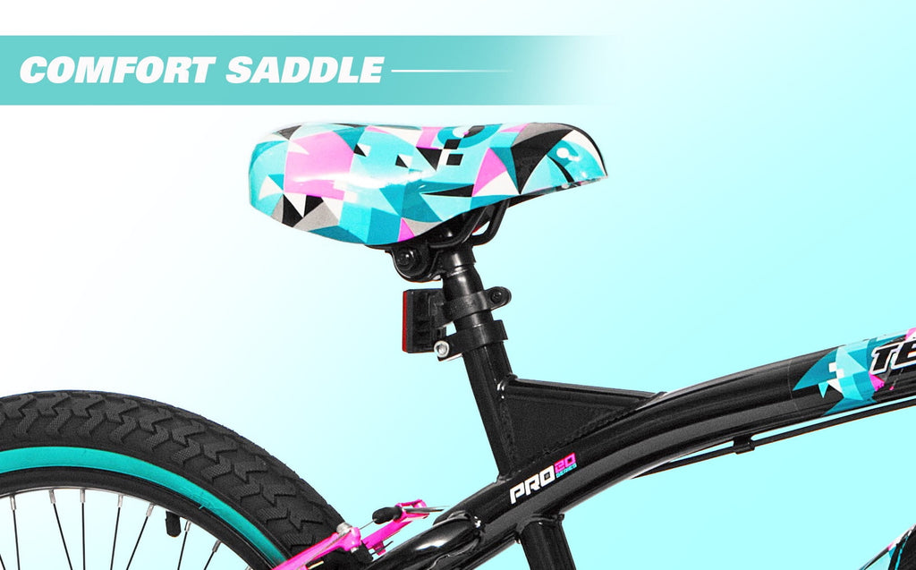 20" Kent Tempest BMX Bicycle, Fits Riders 4'2" - 5', Black/Aqua, Child, Unisex