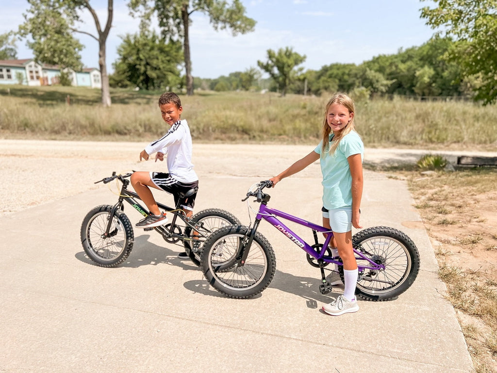 JOYSTAR 20 Inch Mountain Bike for Kids Ages 7-12 Year Old, 3-Inch Wide Knobby Tires, 7 Speed Shimano Drivetrain, Disc Brakes, Fat Tire Kids Bicycles for Boys Girls, Purple