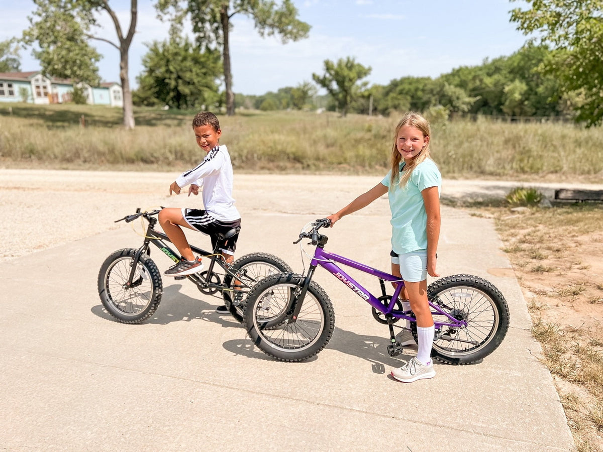 JOYSTAR 20 Inch Mountain Bike for Kids Ages 7-12 Year Old, 3-Inch Wide Knobby Tires, 7 Speed Shimano Drivetrain, Disc Brakes, Fat Tire Kids Bicycles for Boys Girls, Purple