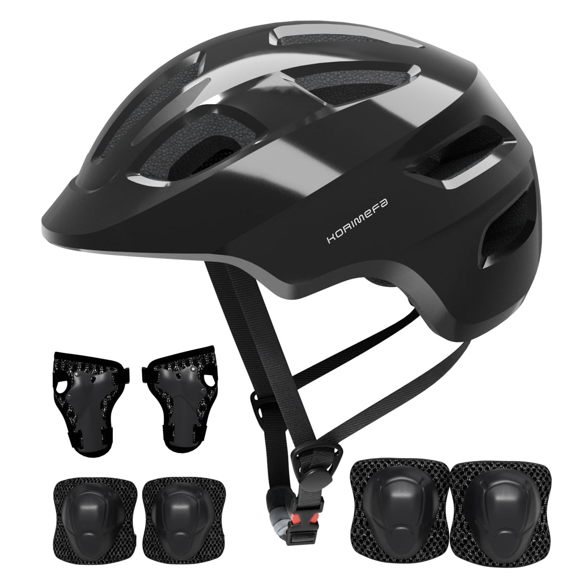 KORIMEFA Kids Bike Helmet Toddler Bicycles Helmets, Multi-Sport Protective Gear Set for 3-5-8-14 Years Boys Girls with Knee Elbow Pads Wrist Guards for Cycling,Skateboarding,Skating Scooter