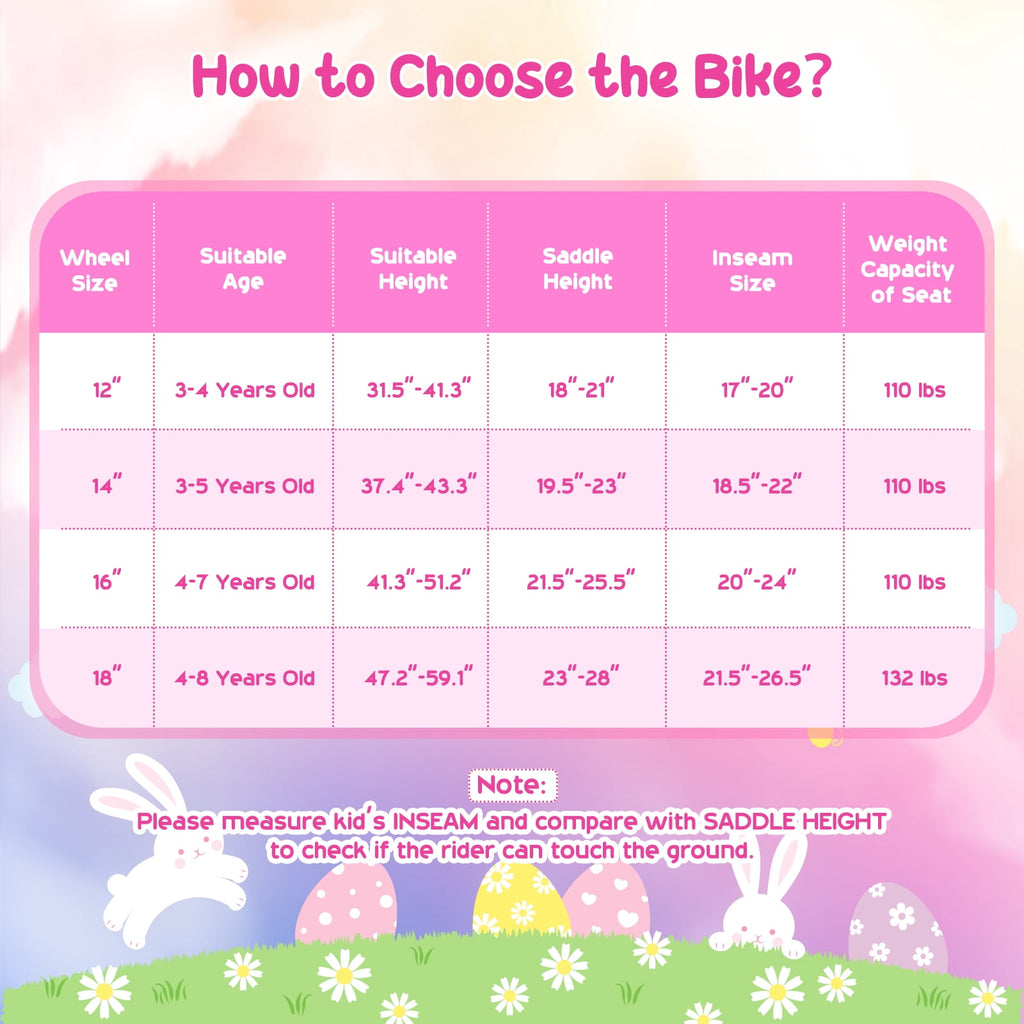 Costway 18 Inches Girls Bike with Front Bag, Children Training Bicycle for 4-8 Years Old Pink