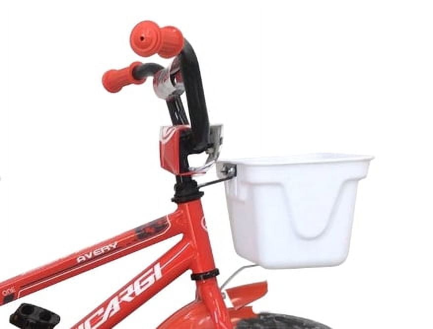 USToyOutlet 16" BMX Steel Frame Coaster Brake Bicycle One Piece Crank w/ Baskets & Fenders, Rims-Red Kid's Bike - Blue